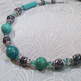 turquoise hematite handmade necklace