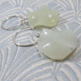 large jade bead earrings