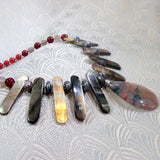 semi-precious stone necklace handmade agate