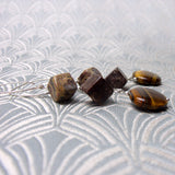 long brown statement earrings handmade semi-precious beads