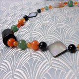 long semi-precious bead necklace uk