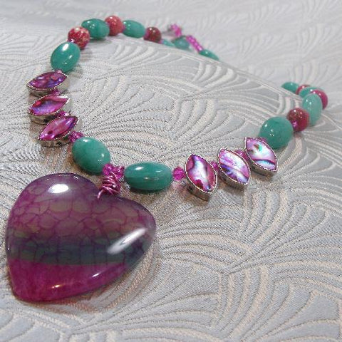 Semi-precious handmade jewellery sale, sale necklace A89