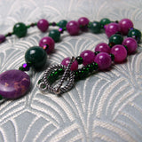 chunky green jasper necklace