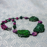 chunky green jasper necklace design