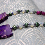 detail for semi-precious pendant necklace