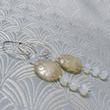 long semi-precious handmade statement earrings uk