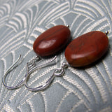 handmade jasper semi-precious stone earrings
