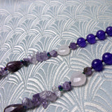 handmade amethyst necklace shorter length