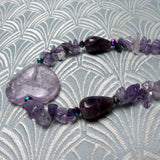 purple semi-precious stone jewellery necklace