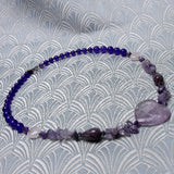 purple amethyst semi-precious necklace