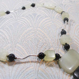 jade silver necklace detail