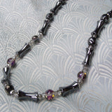 grey hematite semi-precious necklace uk