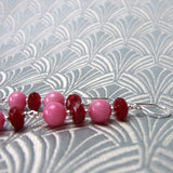 long handmade pink statement earrings il