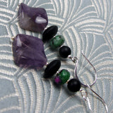 handmade amethyst earrings