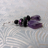 unique amethyst semi-precious stone earring design