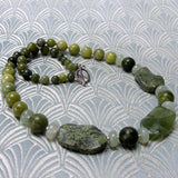 handmade green semi-precious stone necklace