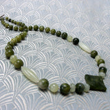 jade green semi-precious bead necklace handmade uk