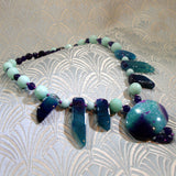 blue agate necklace uk