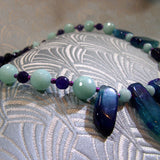 blue agate semi-precious beads