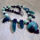 unique blue gemstone jewellery necklace