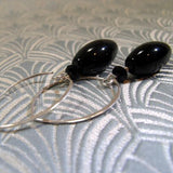 long black onyx earrings