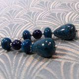 agate, lapis lazuli long earrings