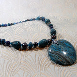 blue heart pendant necklace