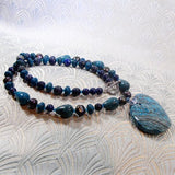 unique blue heart gemstone necklace