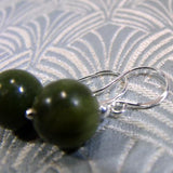 jade sterling silver earrings