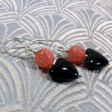 unique semi-precious stone drop earrings