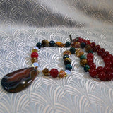 handmade pendant necklace with agate pendant