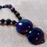 chunky purple semi-precious necklace