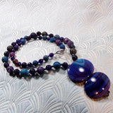 handmade chunky semi-precious purple necklace