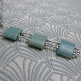 handmade amazonite sterling silver dainty necklace