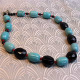 chunky necklace handmade turquoise