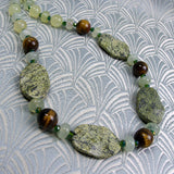 handmade jade necklace with green jade beads