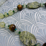 green jade semi-precious stone beads