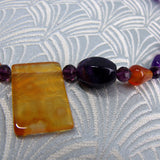 carnelian purple agate beads