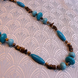 long handmade turquoise necklace design