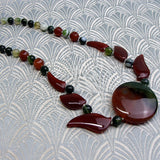 unique handmade semi-precious stone chunky necklace