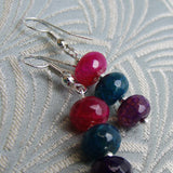 semi-precious gemstone drop earrings uk
