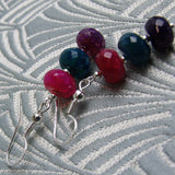 handmade semi-precious stone drop earrings uk