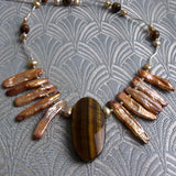 silver and tigers eye necklace uk