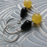 semi-precious stone drop earrings uk