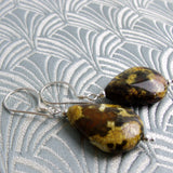 handmade semi-precious gemstone drop earrings