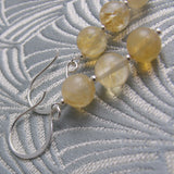 semi-precious stone agate drop earrings uk