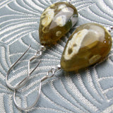 jasper semi-precious stone earrings uk