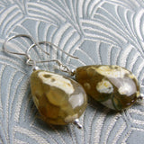 handmade semi-precious stone drop earrings