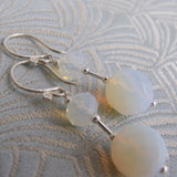 semi-precious stone drop earrings uk