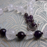 semi-precious gemstone amethyst short necklace